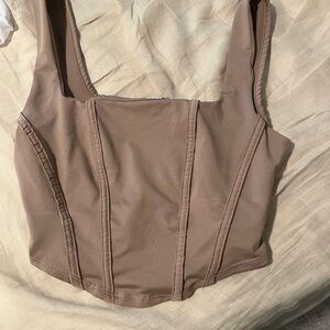 Tan Fashion Nova Crop Top